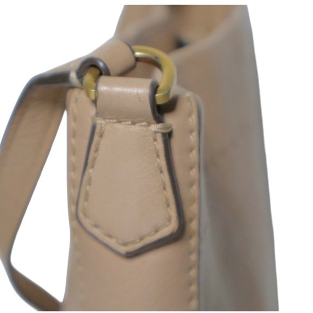 Tory Burch Beige Leather Crossbody Bag with Tassel - Picture 6 of 15